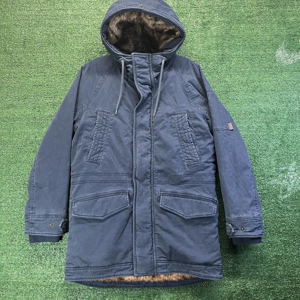 WOMEN'S HOLLISTER FAUX FUR ARMY Hooded Parka Jacket NWT XS